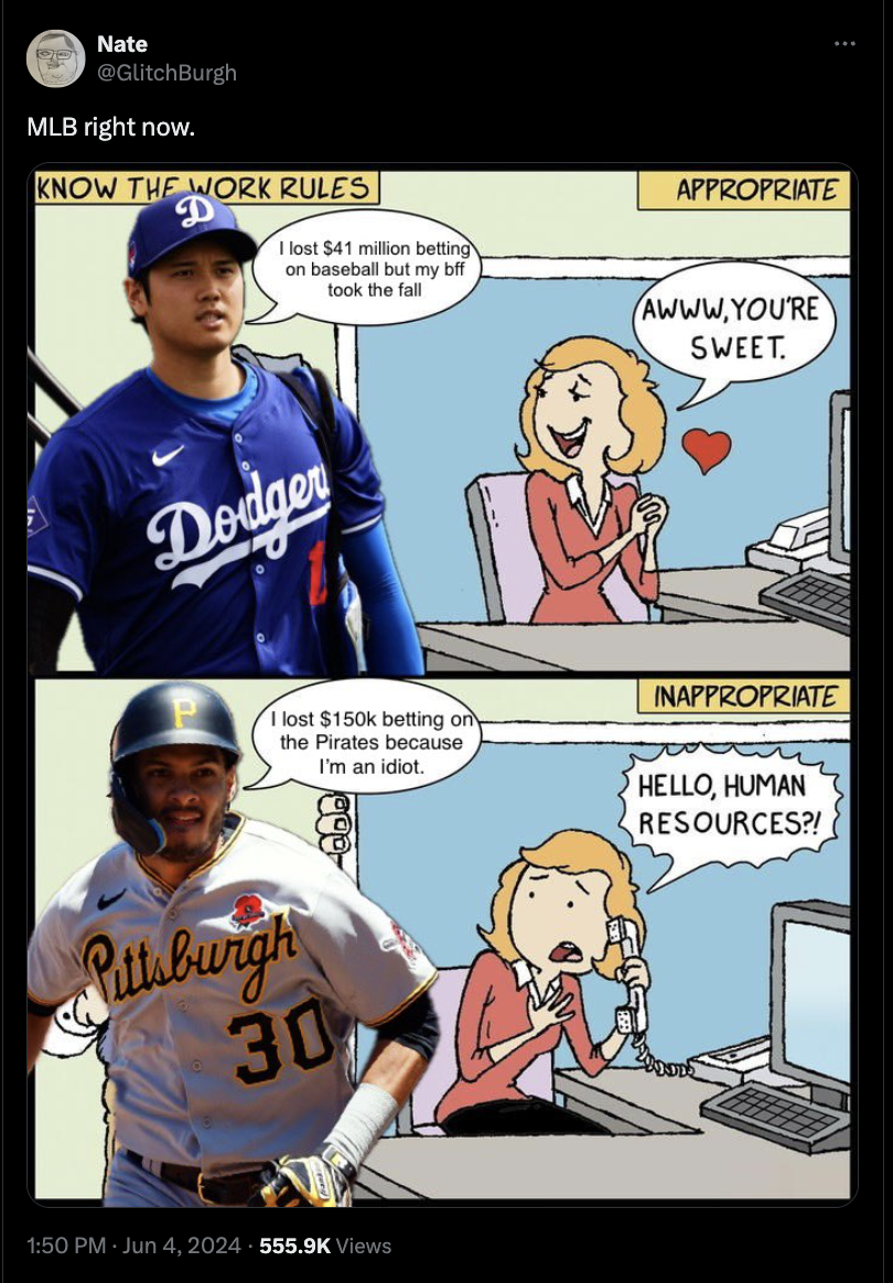 Internet meme - Nate GlitchBurgh Mlb right now. Know The Work Rules I lost $41 million betting on baseball but my bff took the fall Dodger Appropriate Awww.You'Re Sweet. Inappropriate 1 lost $ betting only the Pirates because I'm an idiot Hello, Human Res